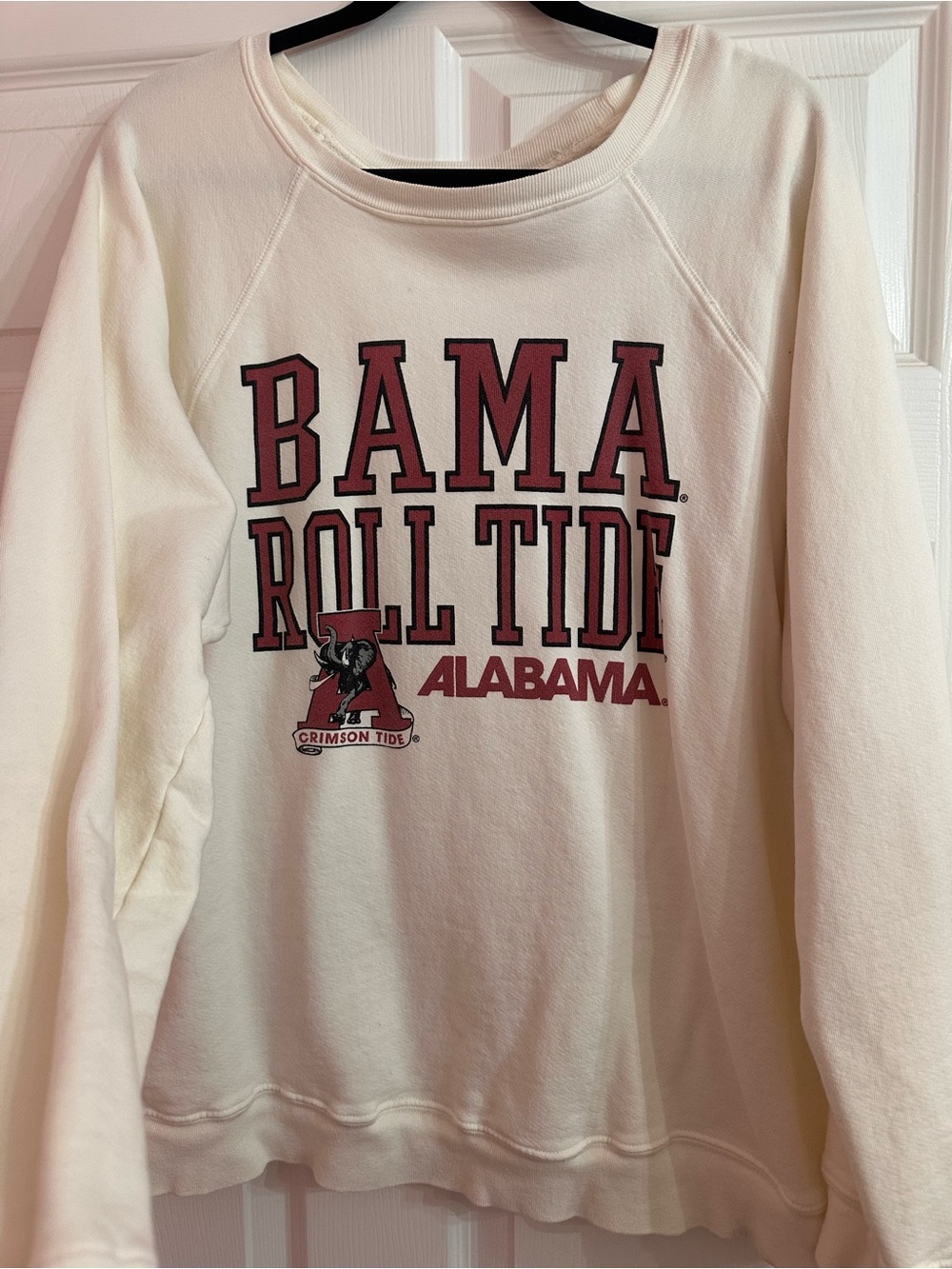 Alabama 'BAMA Roll Tide' Cream Crewneck Sweatshirt